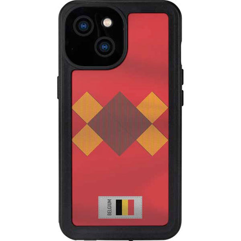 Belgium Soccer Flag iPhone 15 Waterproof Case